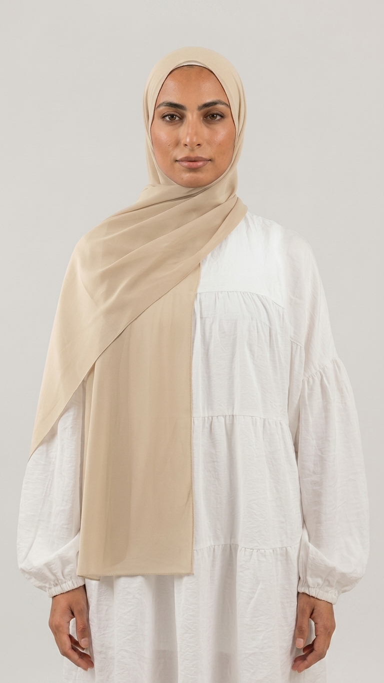 Chiffon Hijab – Beige
