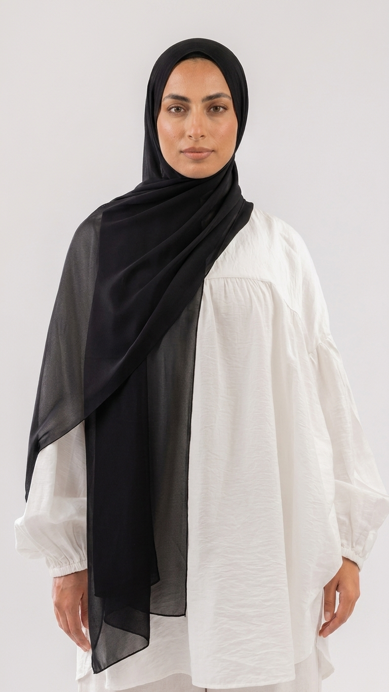 Chiffon Hijab – Black