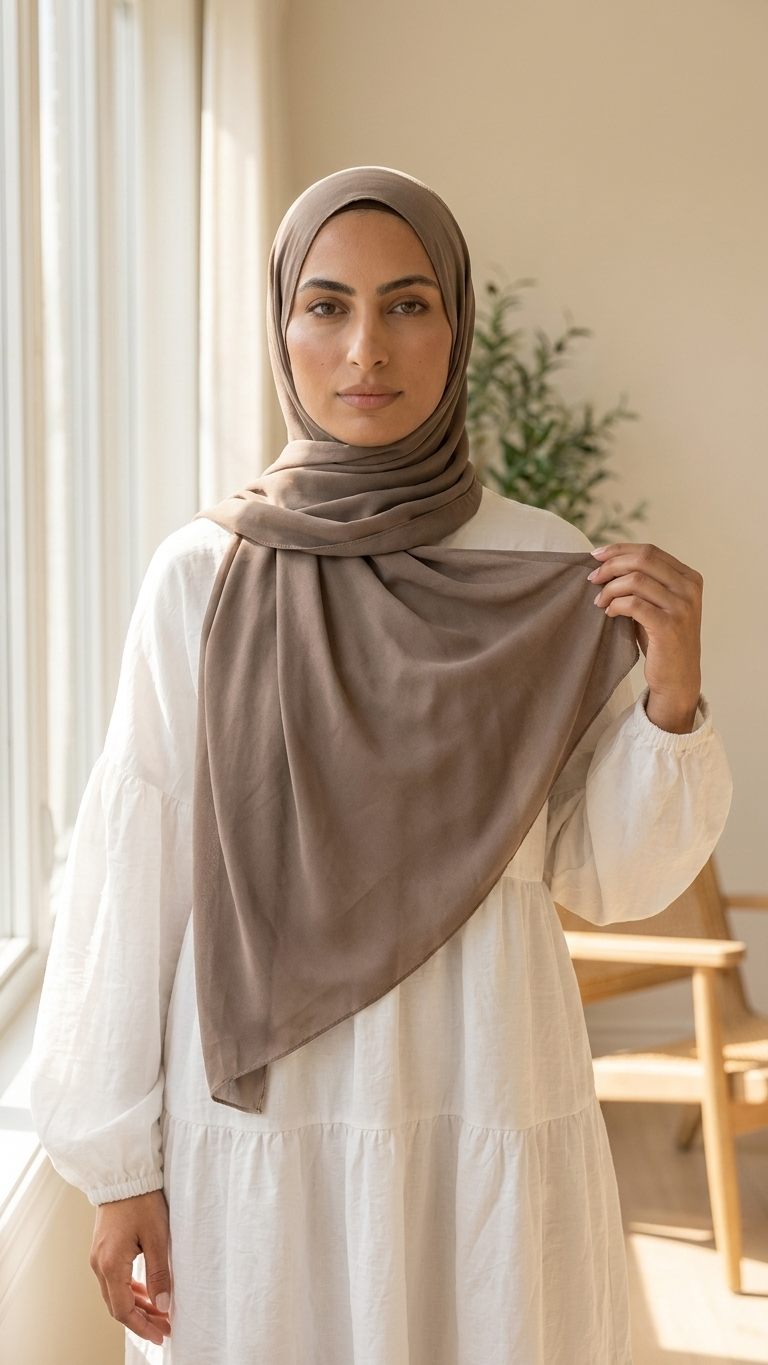 Chiffon Hijab – Coffee Brown