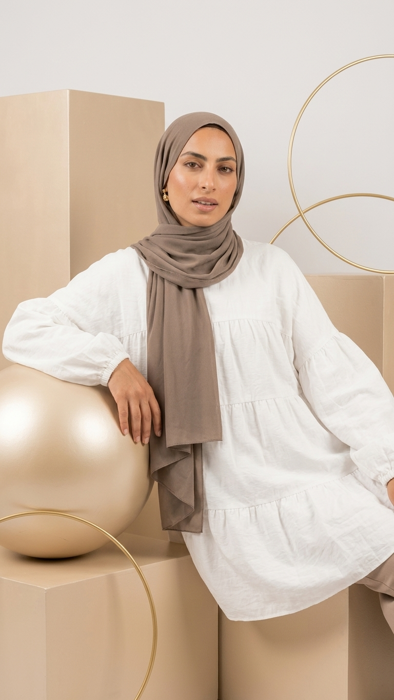 Chiffon Hijab – Coffee Brown