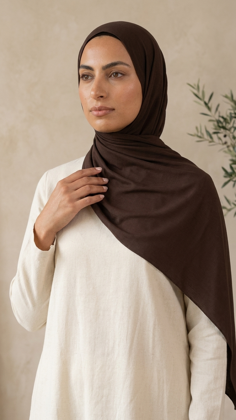 Chiffon Hijab – Dark Brown