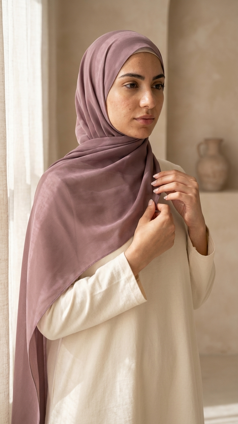 Chiffon Hijab – Dust Rose