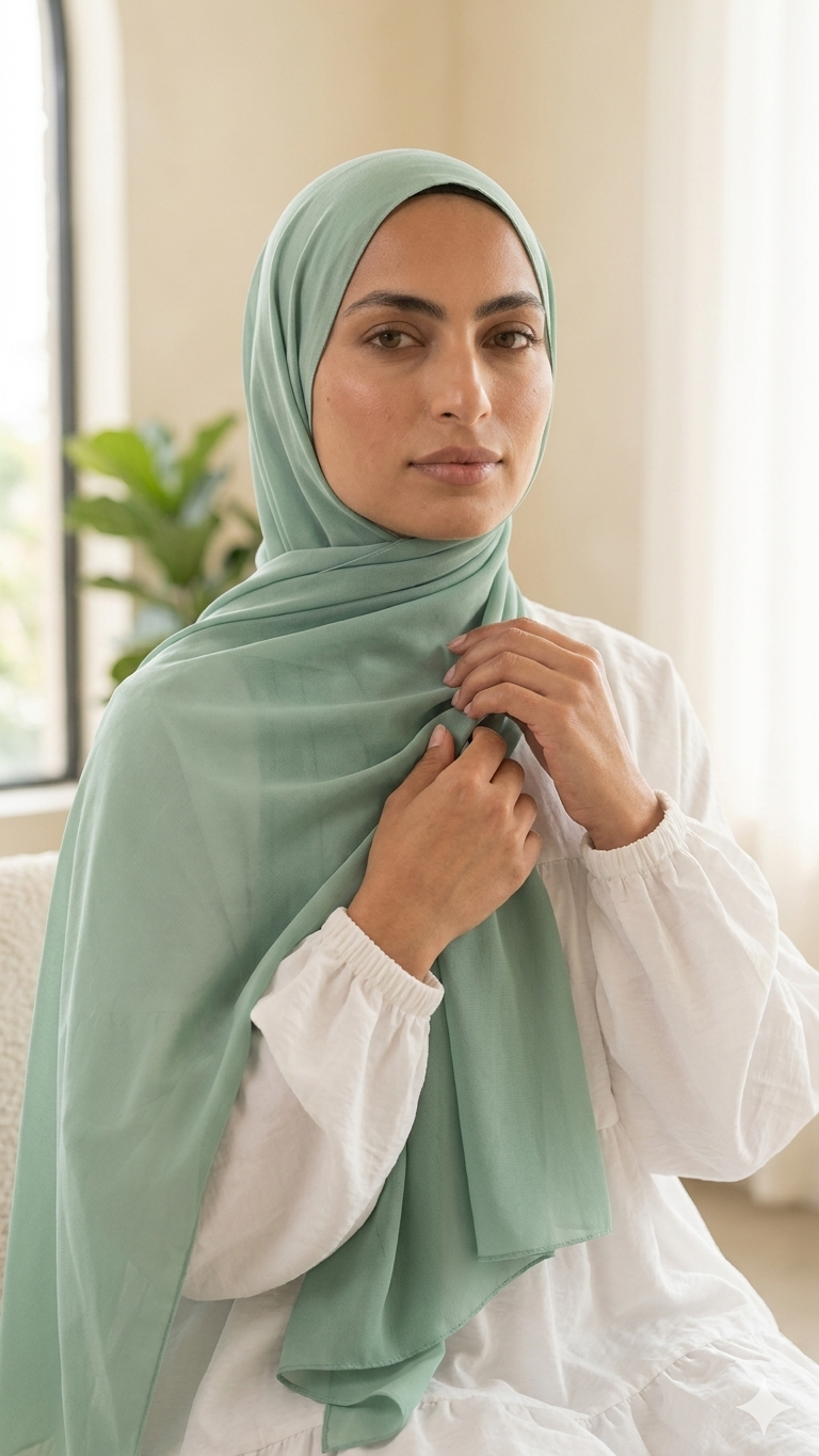 Chiffon Hijab – Mint Green