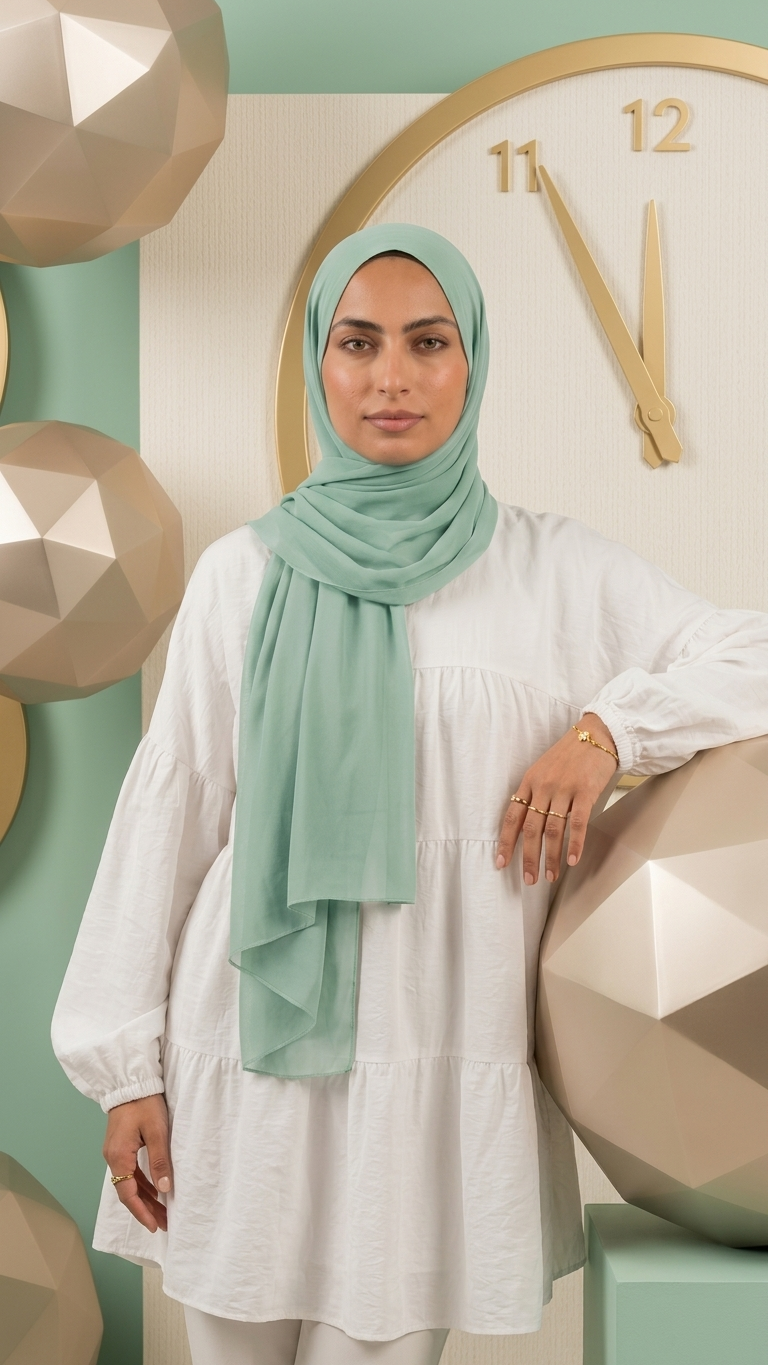 Chiffon Hijab – Mint Green