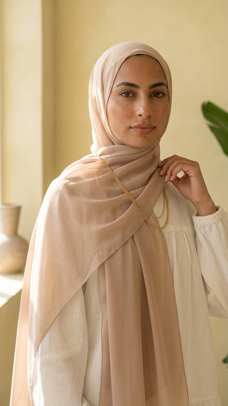 Chiffon Hijab – Nude