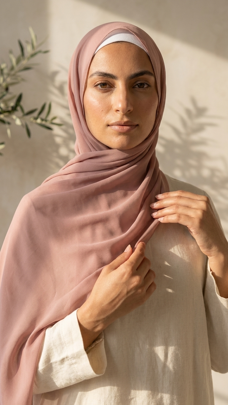 Chiffon Hijab – Nude Sand