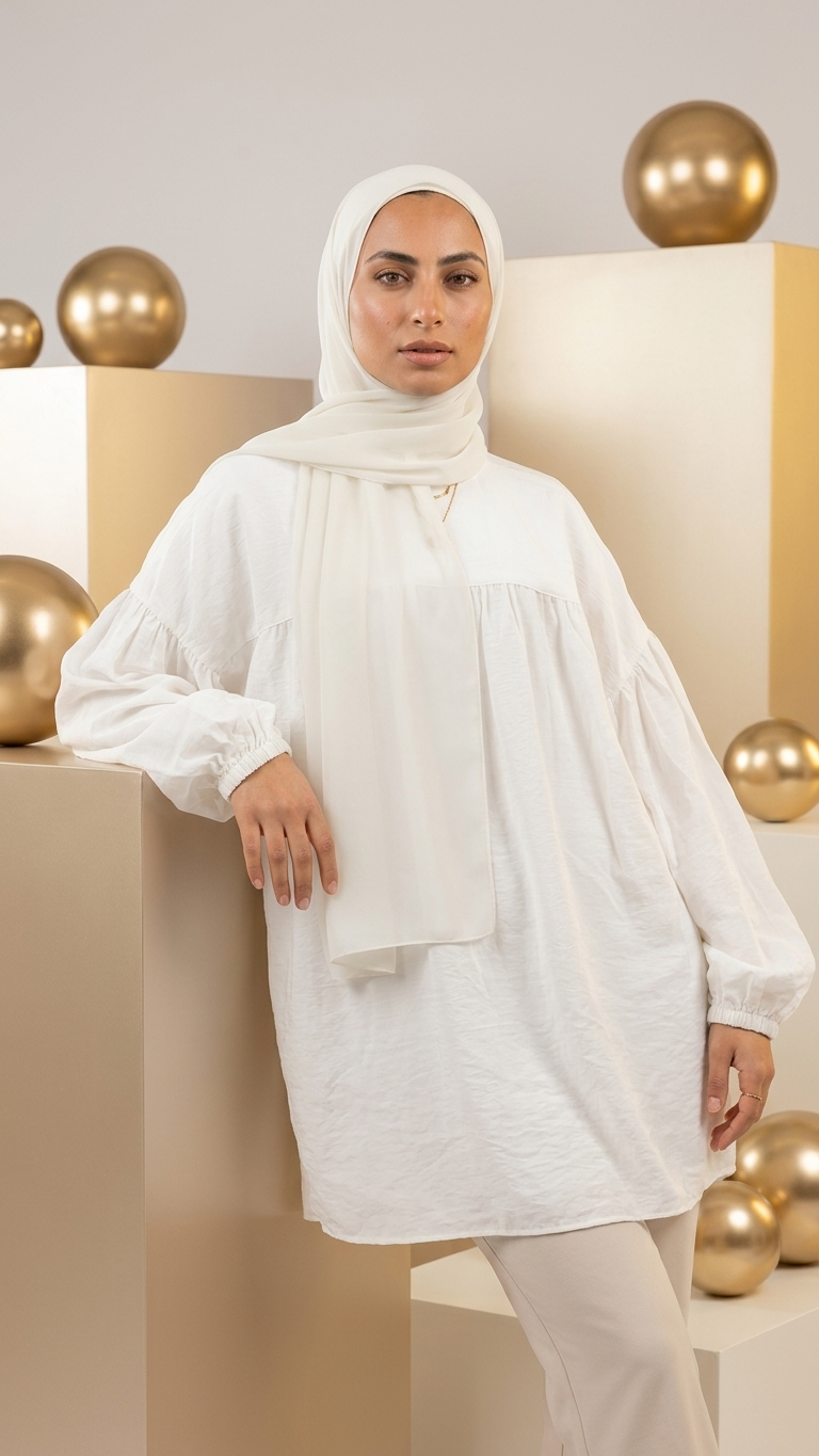 Chiffon Hijab – Off White