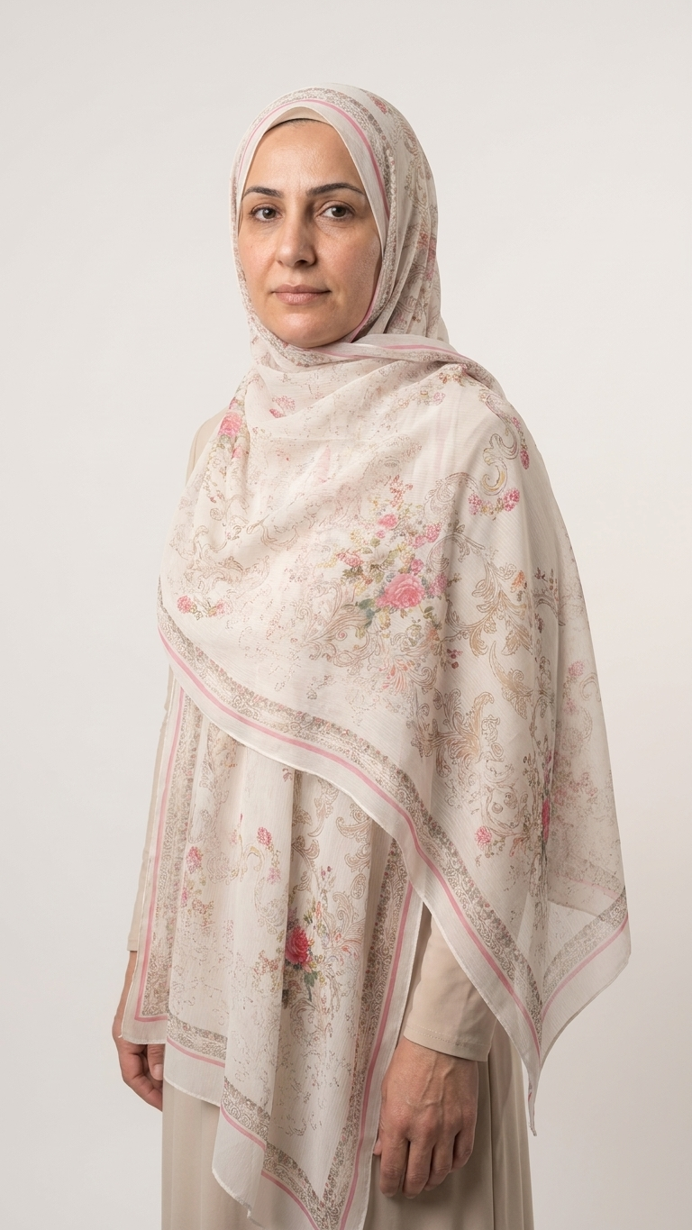 Chiffon Printed Hijab – Pattern A