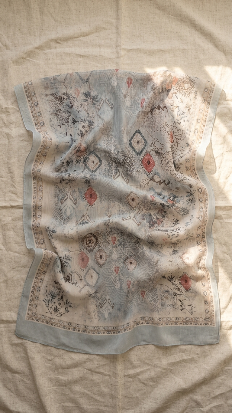 Chiffon Printed Hijab – Pattern B
