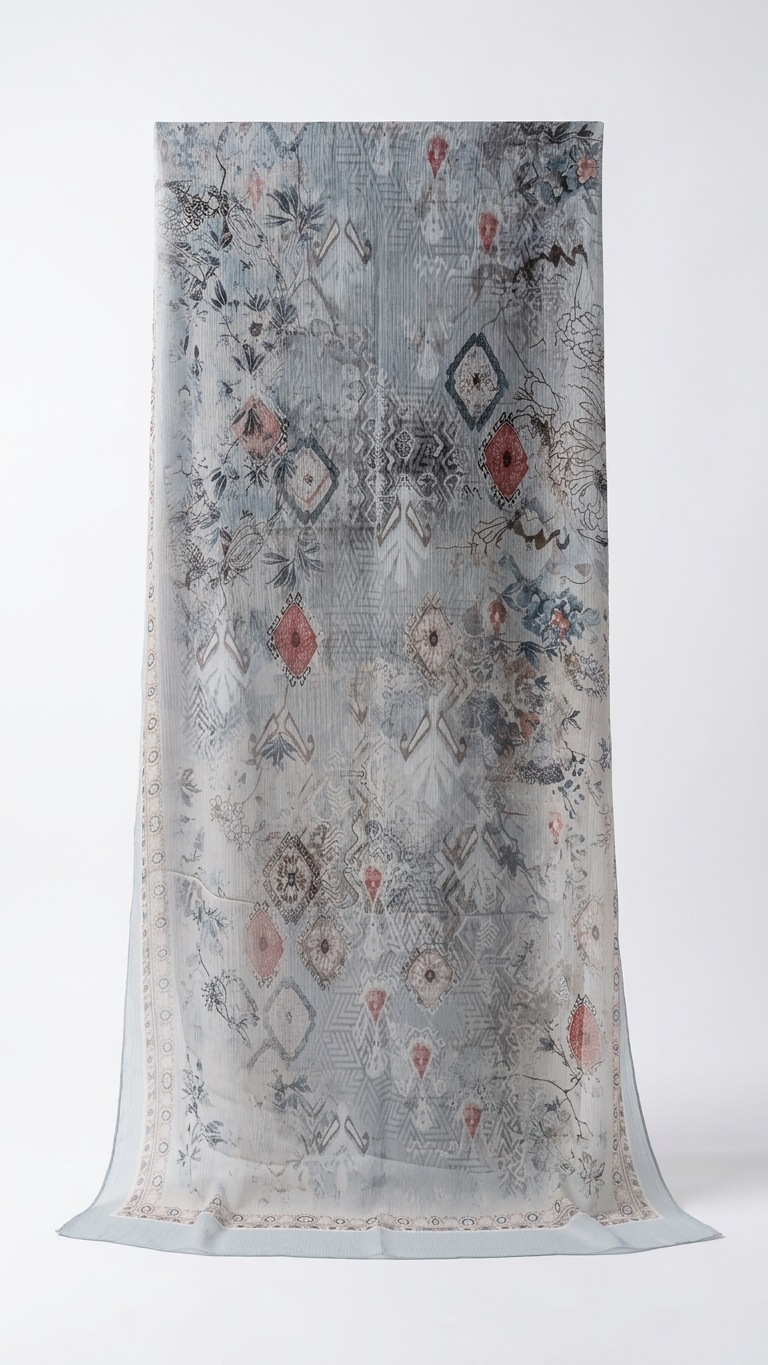 Chiffon Printed Hijab – Pattern B