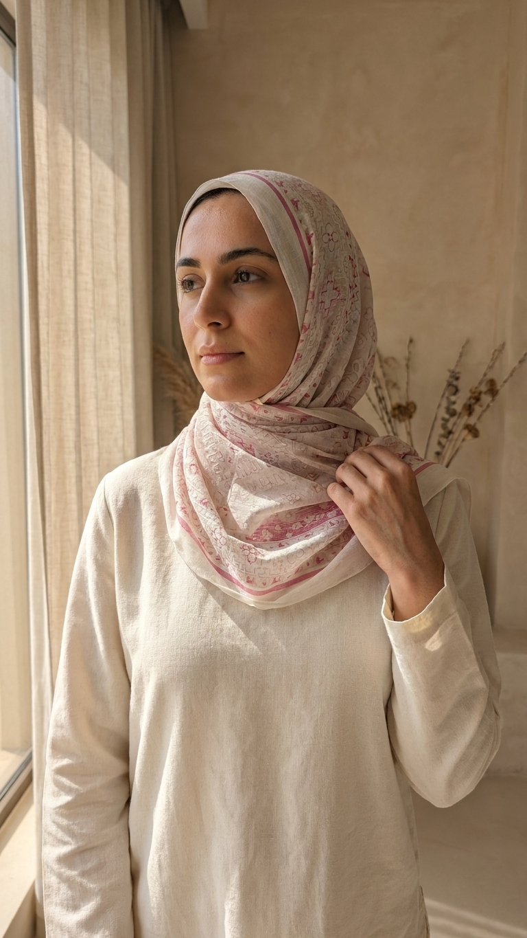 Chiffon Printed Hijab – Pattern C