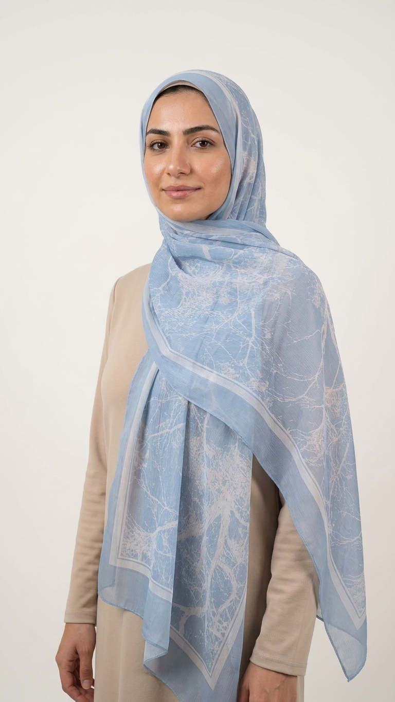 Chiffon Printed Hijab – Pattern E