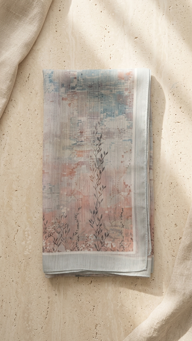 Chiffon Printed Hijab – Pattern F