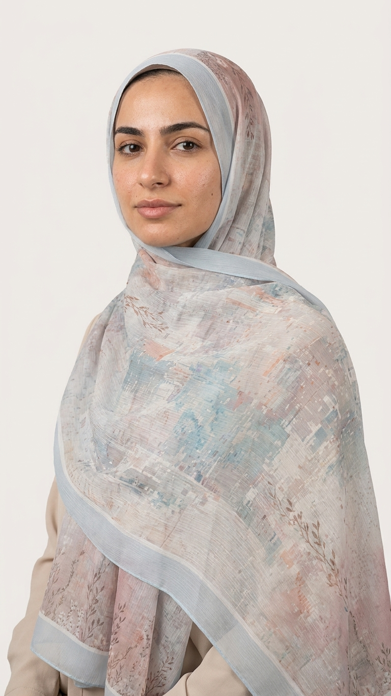 Chiffon Printed Hijab – Pattern F
