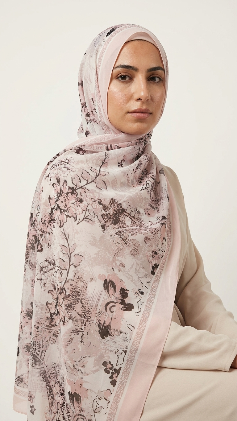 Chiffon Printed Hijab – Pattern G