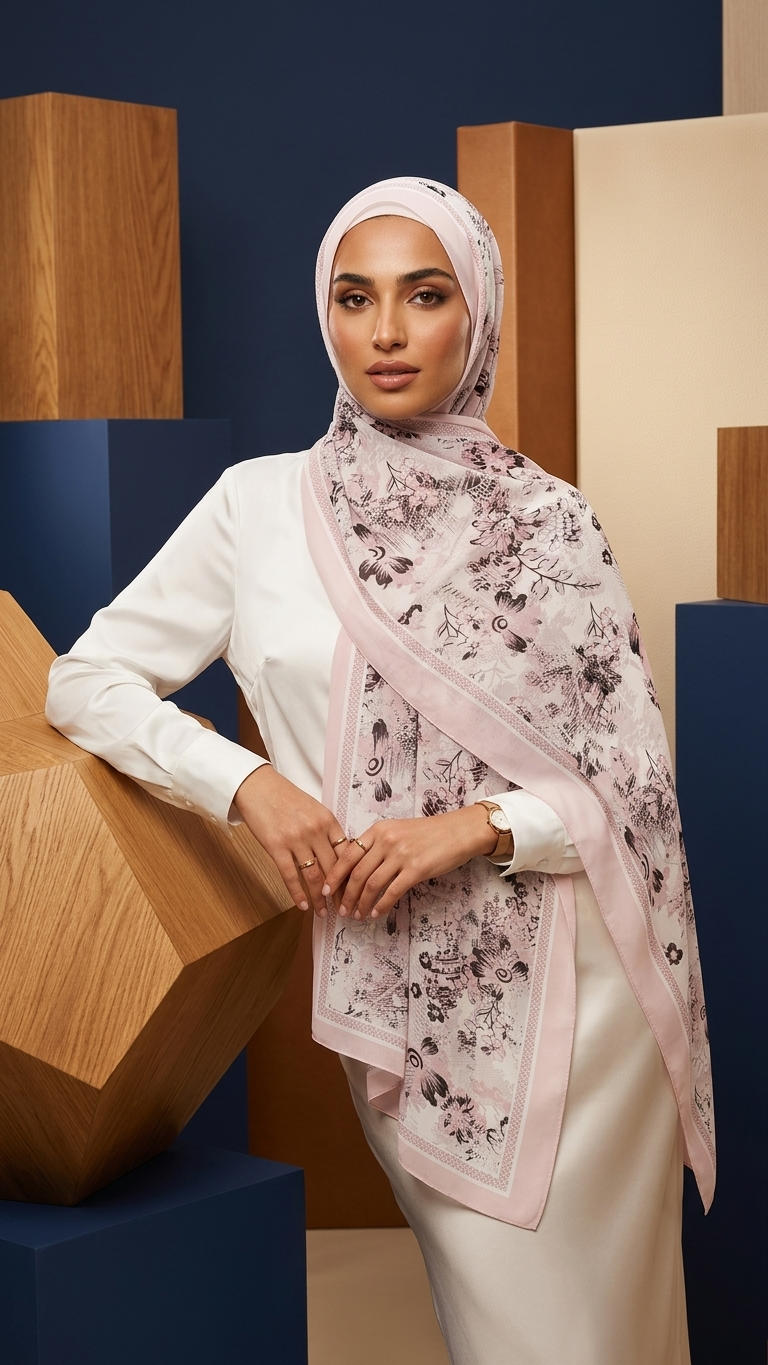 Chiffon Printed Hijab – Pattern G
