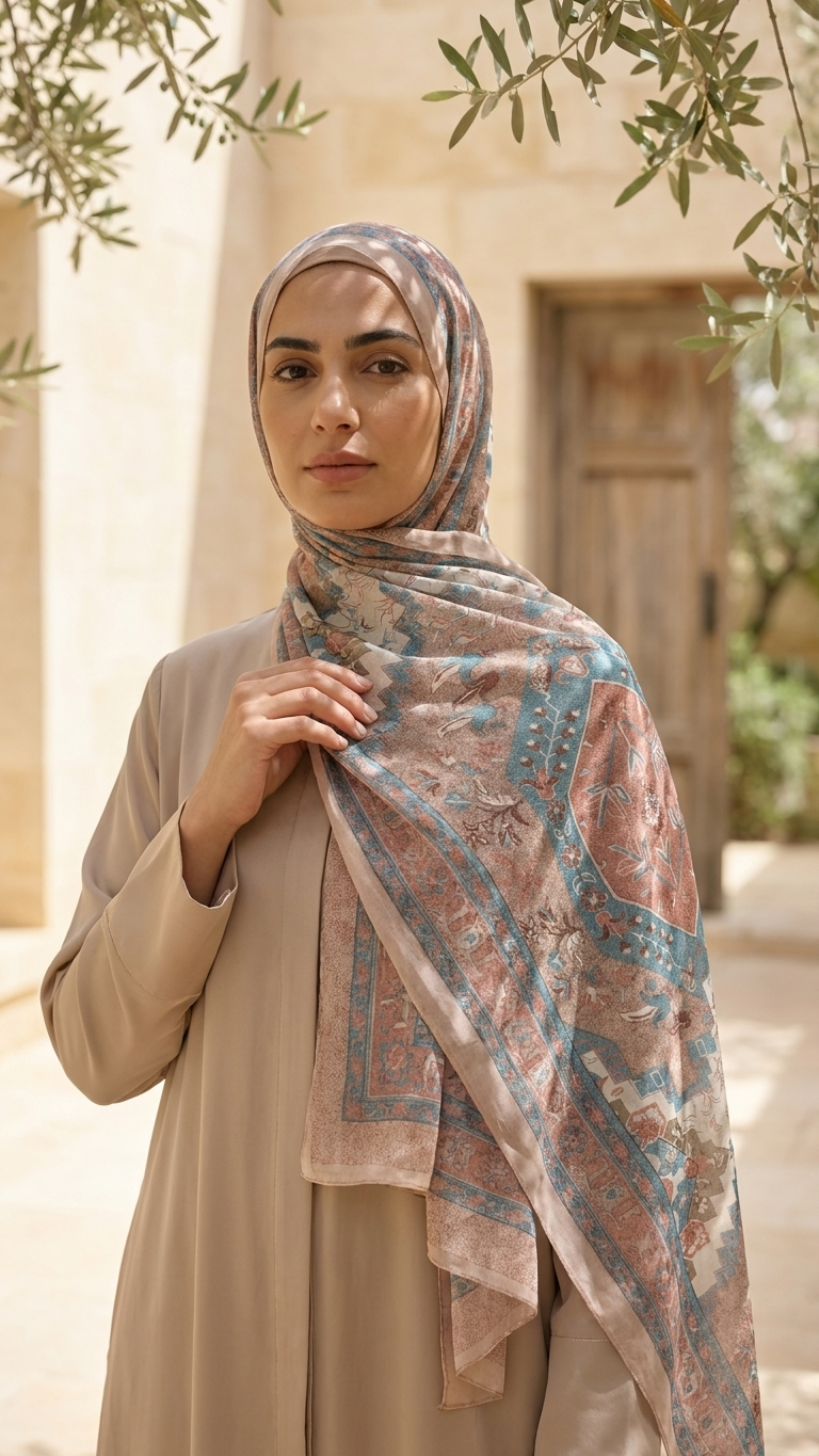 Chiffon Printed Hijab – Pattern H