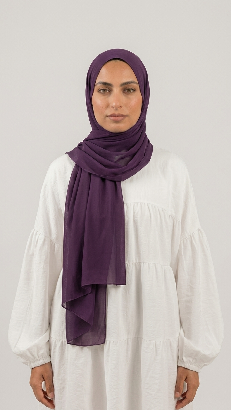 Chiffon Hijab – Purple