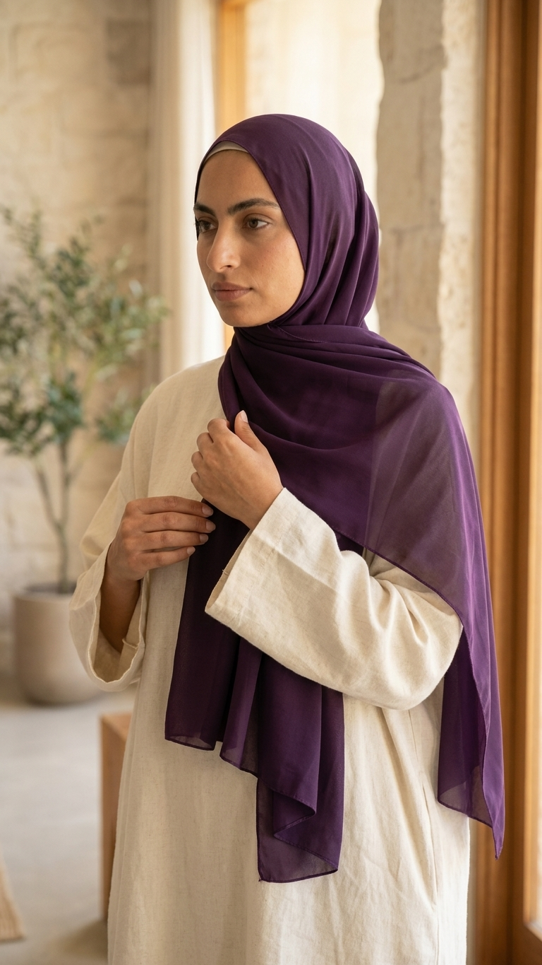 Chiffon Hijab – Purple
