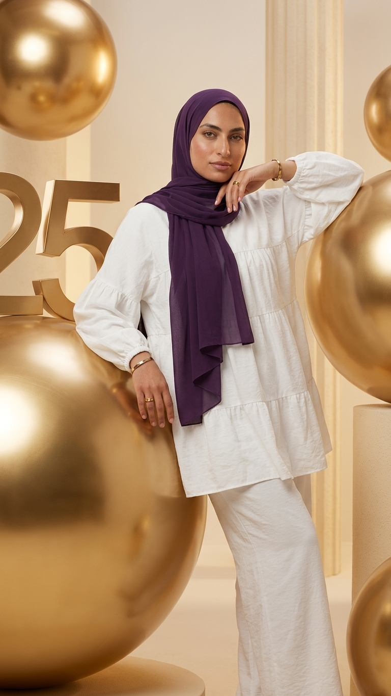 Chiffon Hijab – Purple