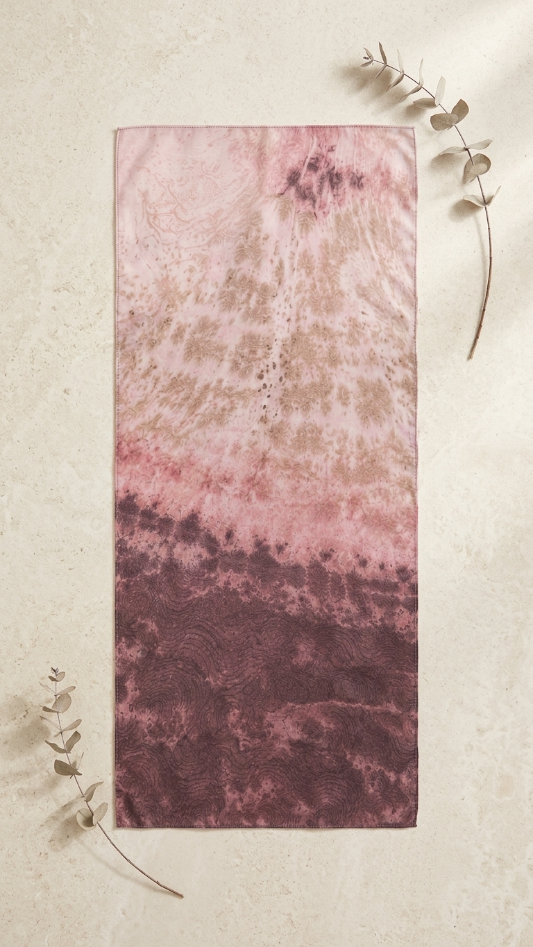 Hijabii Ombre Cotton Hijab S10 Rose Burgundy – view 3