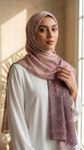 Hijabii Ombre Cotton Hijab S11 Dusty Rose – view 2