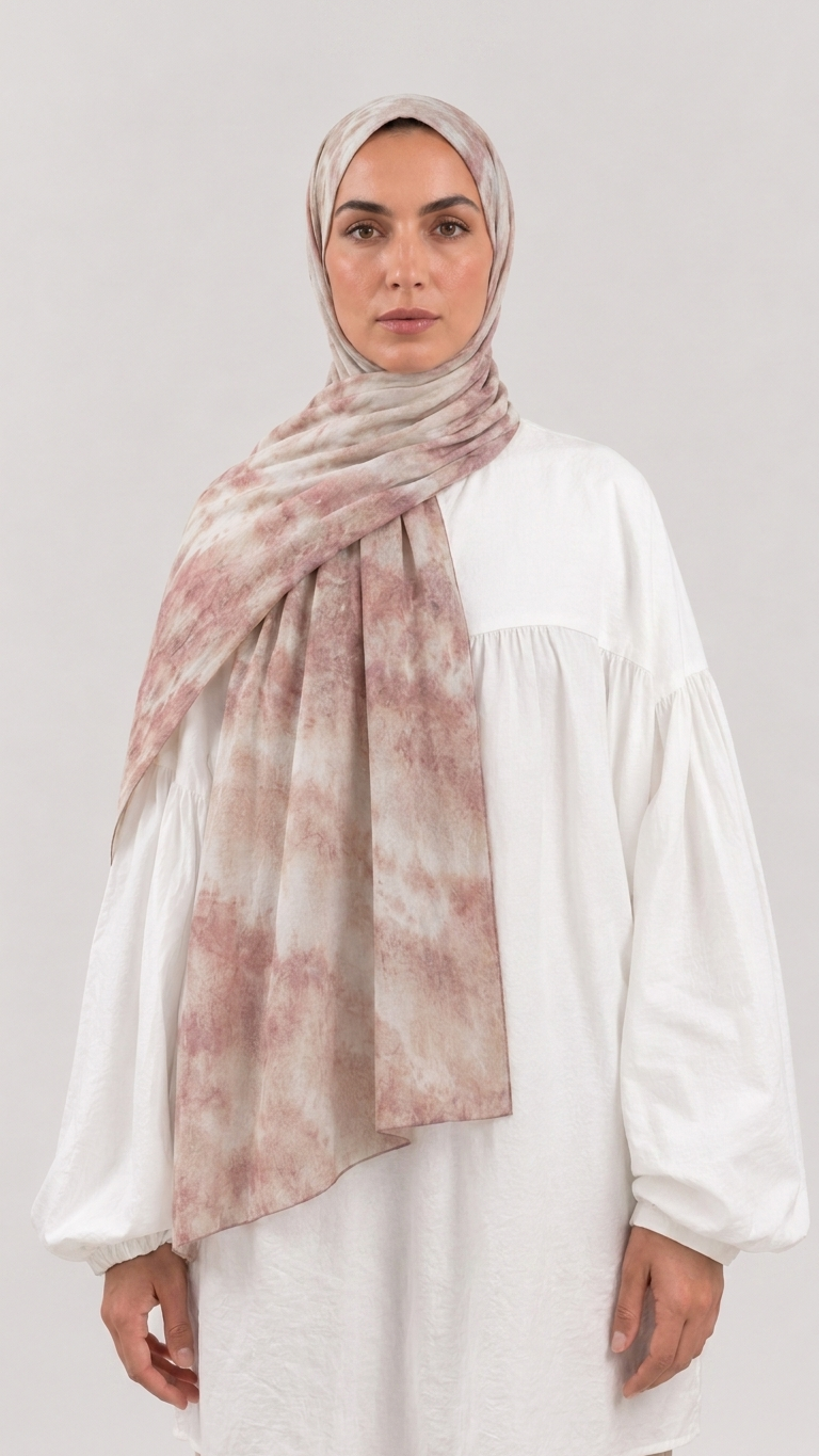 Hijabii Ombre Cotton Hijab S15 Blush Taupe