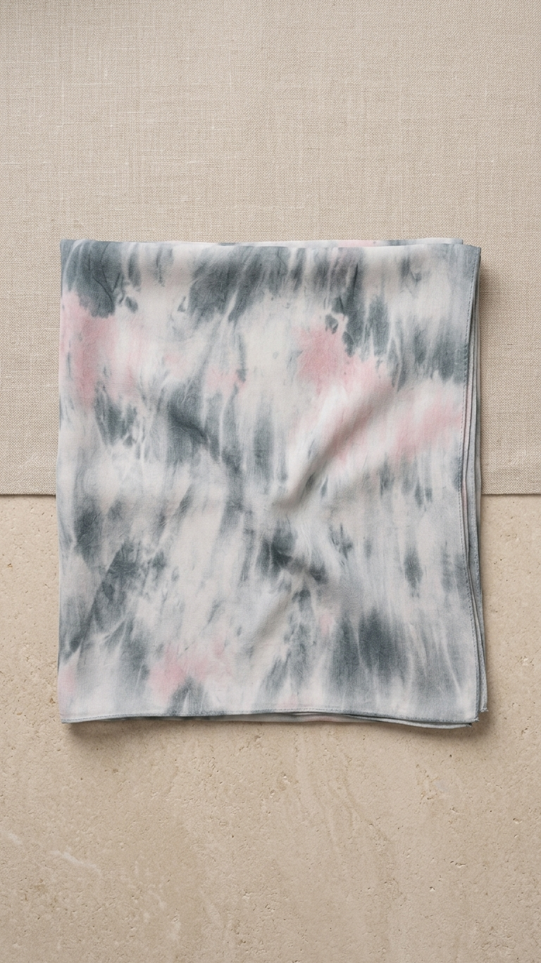 Hijabii Ombre Cotton Hijab S16 Icy Blue Blush