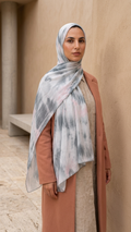 Hijabii Ombre Cotton Hijab S16 Icy Blue Blush – view 2