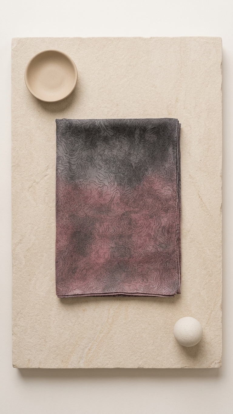 Hijabii Ombre Cotton Hijab S5 Burgundy Charcoal
