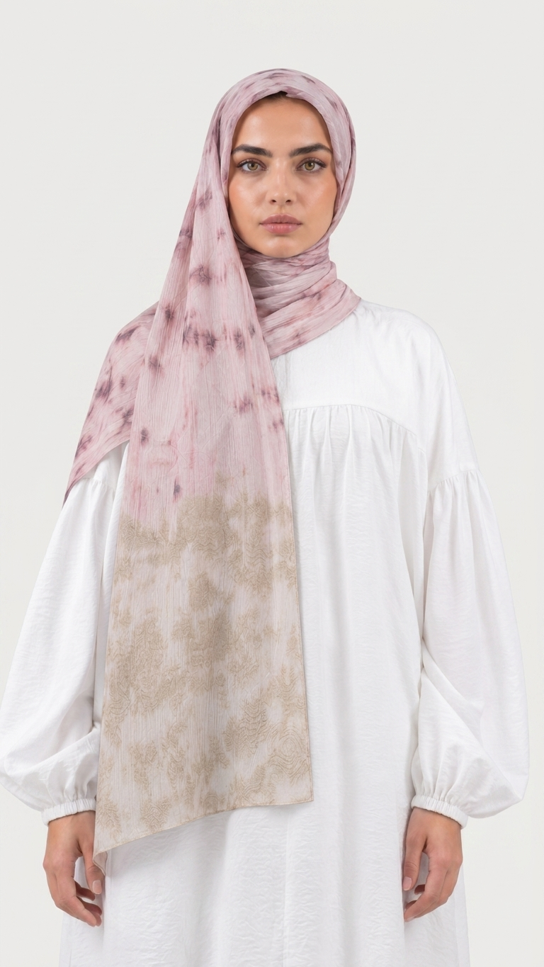 Hijabii Ombre Cotton Hijab S9 Blush Sand