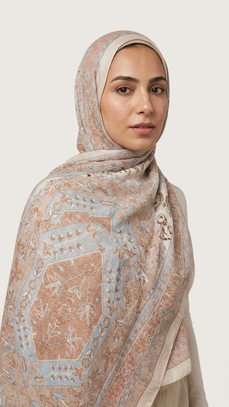 Cotton Printed Hijab – Pattern A