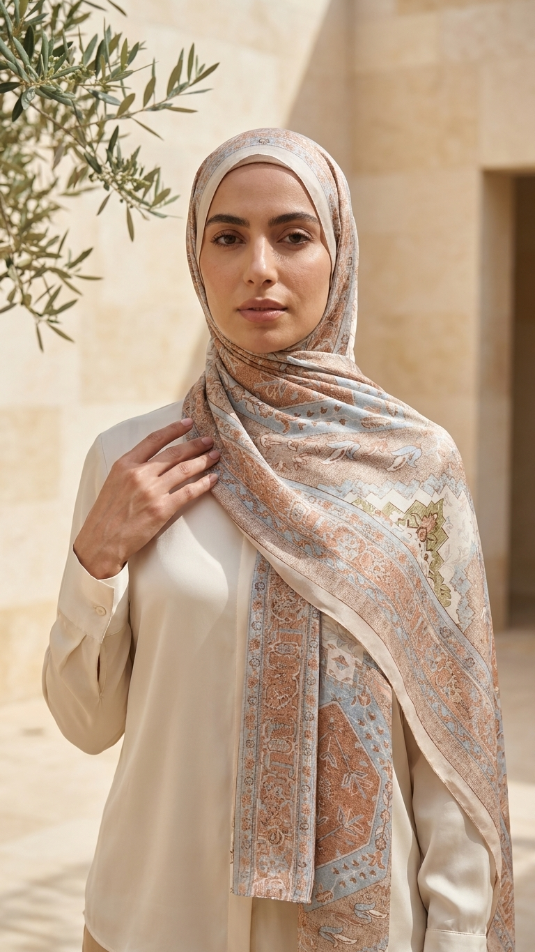 Cotton Printed Hijab – Pattern A