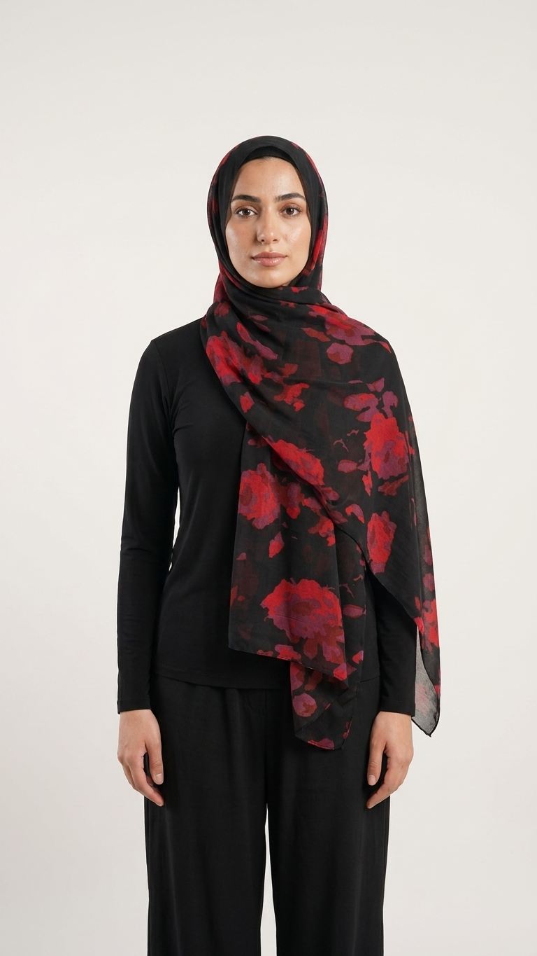 Cotton Printed Hijab – Pattern B