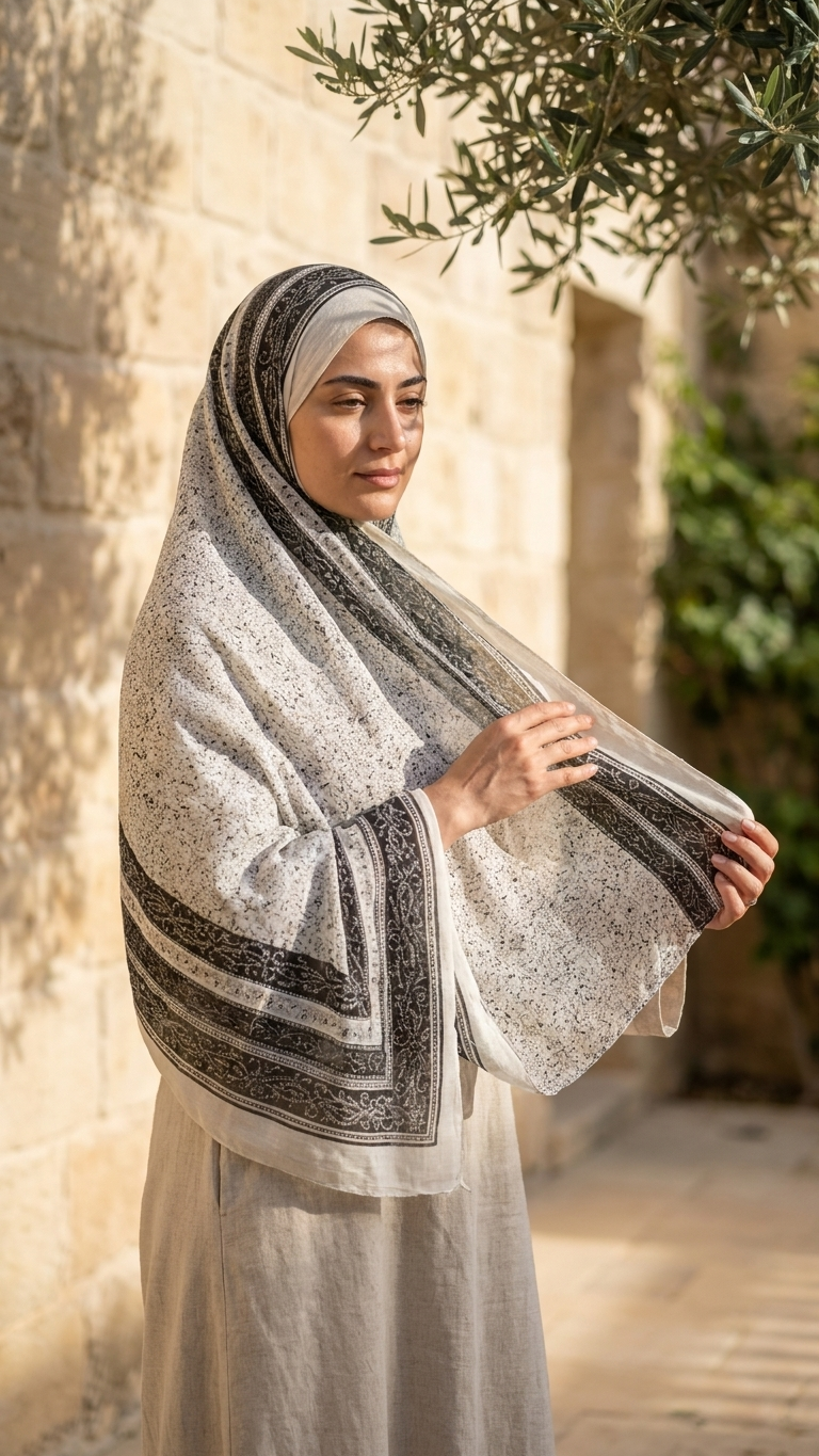 Cotton Printed Hijab – Pattern C