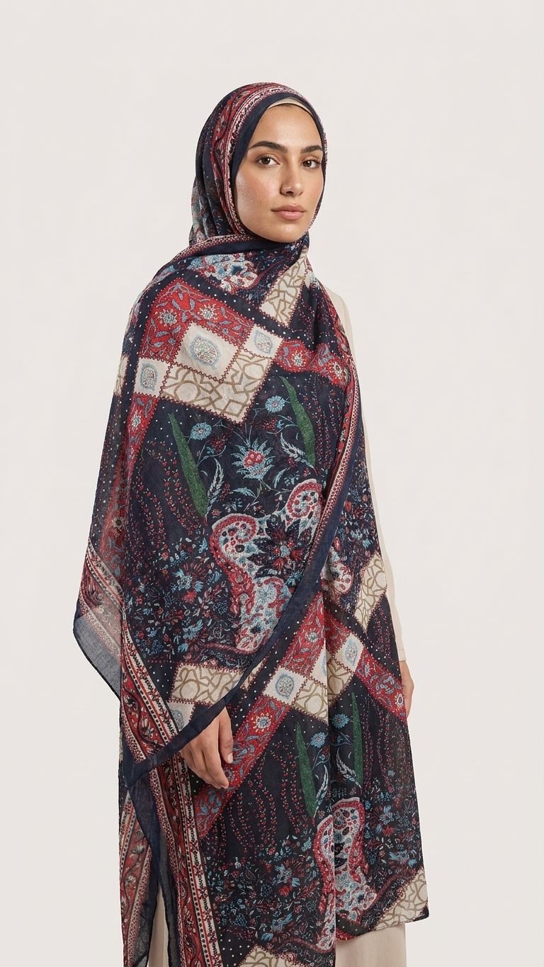 Cotton Printed Hijab – Pattern D