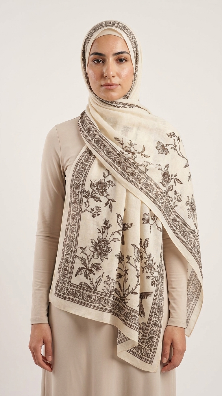 Cotton Printed Hijab | CP-E