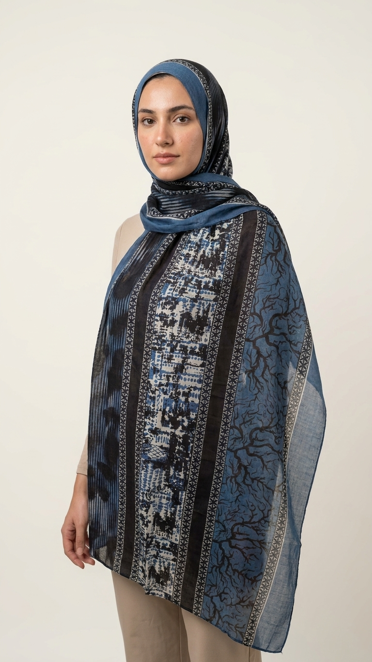 Cotton Printed Hijab – Pattern F
