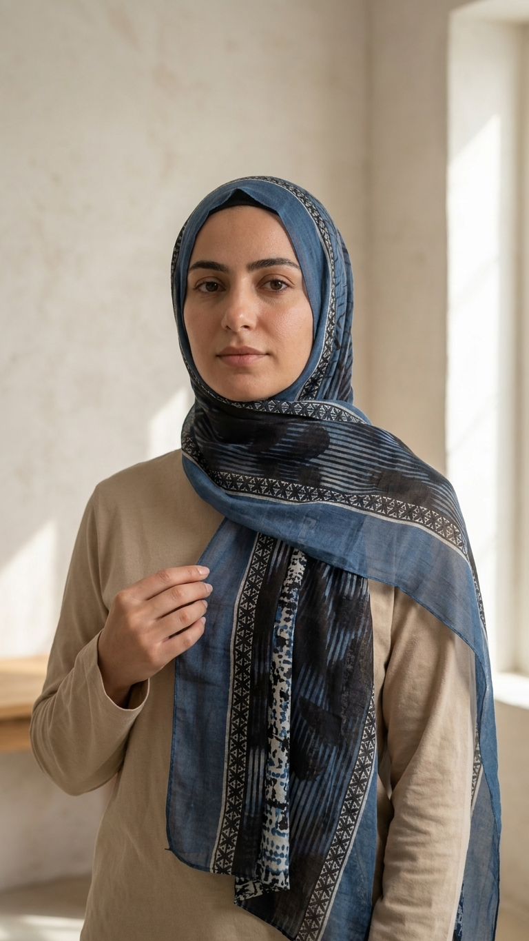 Cotton Printed Hijab – Pattern F