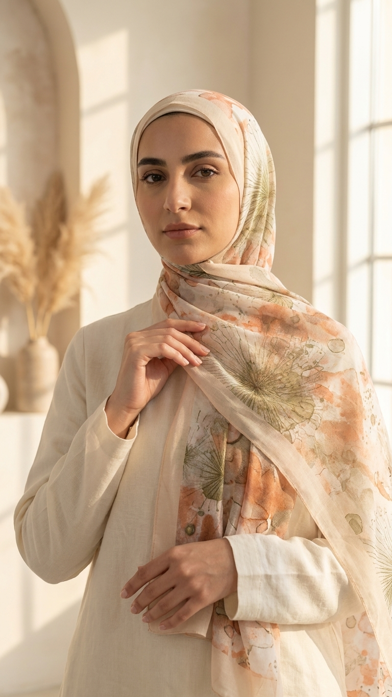 Cotton Printed Hijab – Pattern H