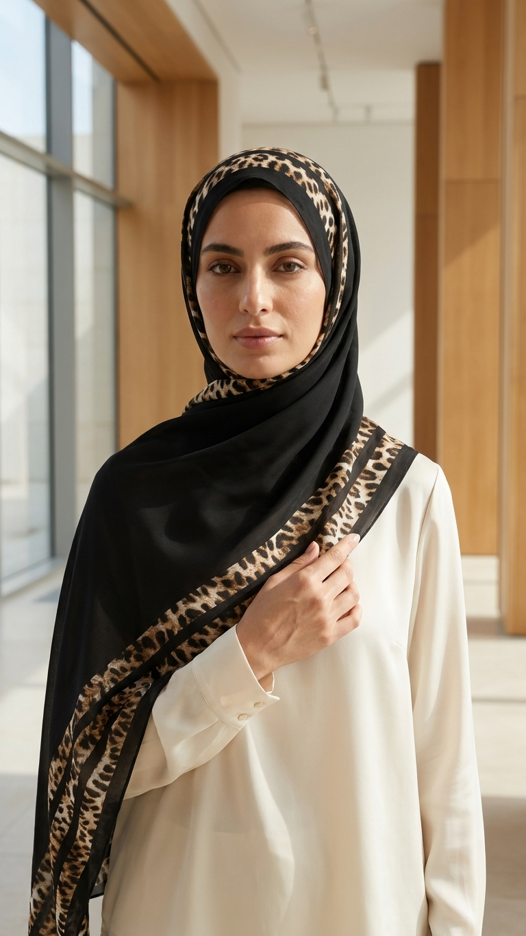 Cotton Printed Hijab – Pattern J