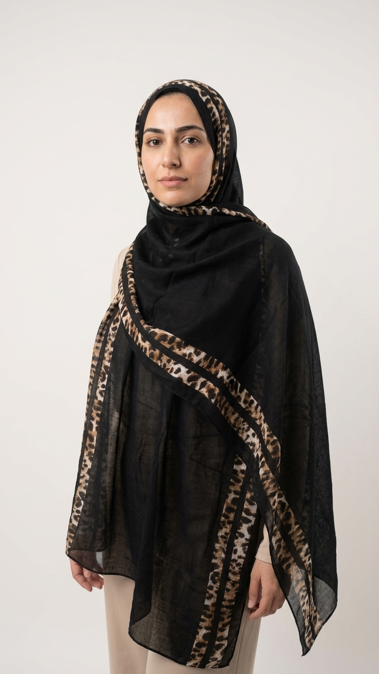Cotton Printed Hijab – Pattern J