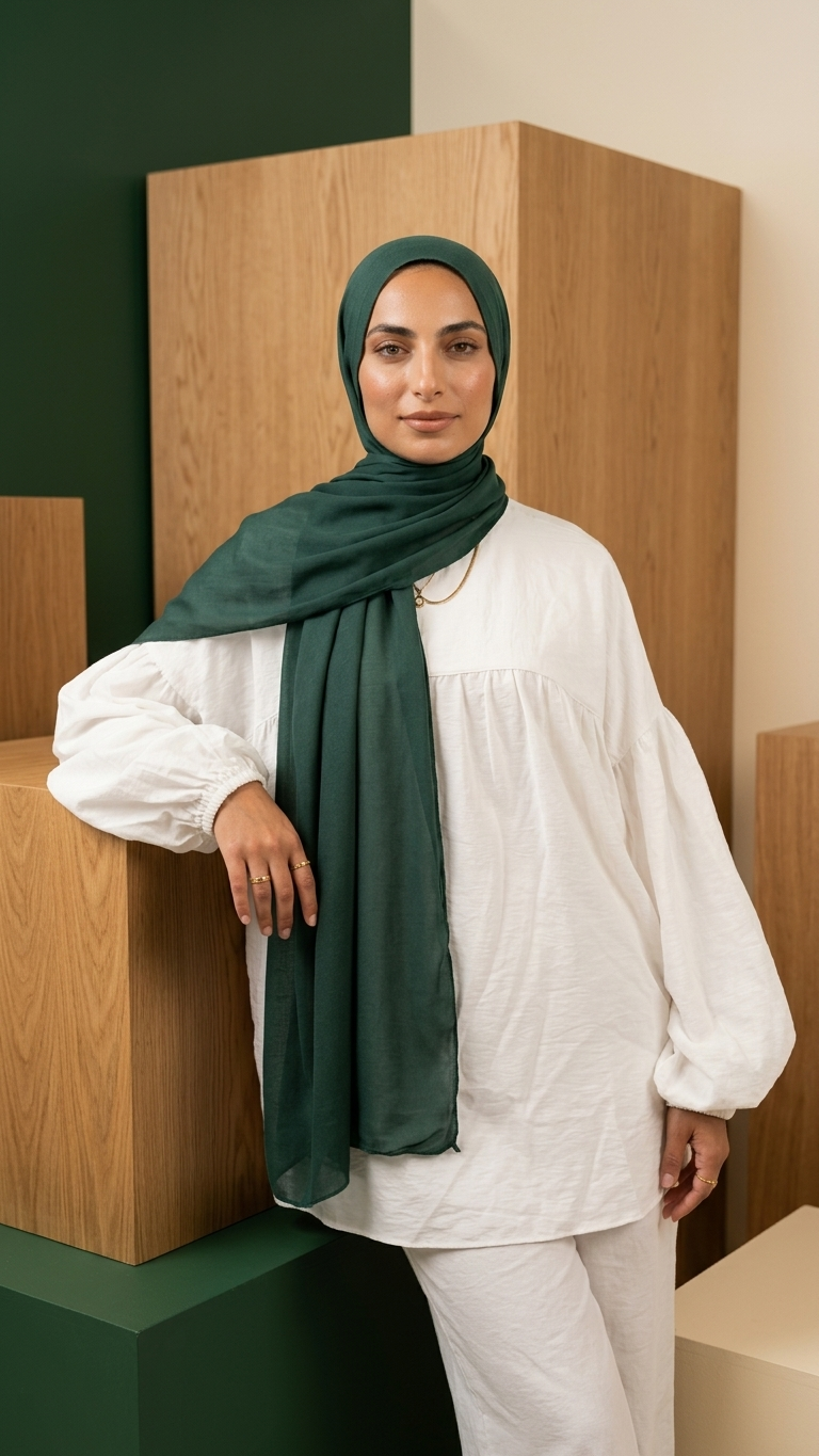 Modal Hijab Dark Green | MD-DG