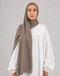 Modal Sponge Hijab in Brown Taupe - view 1
