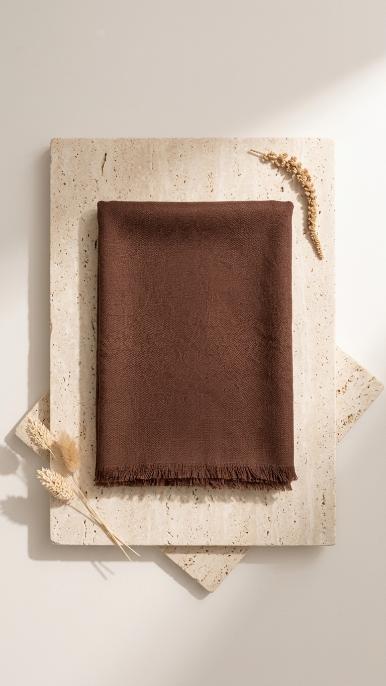 Modal Sponge Hijab in Cherry Wood - view 1