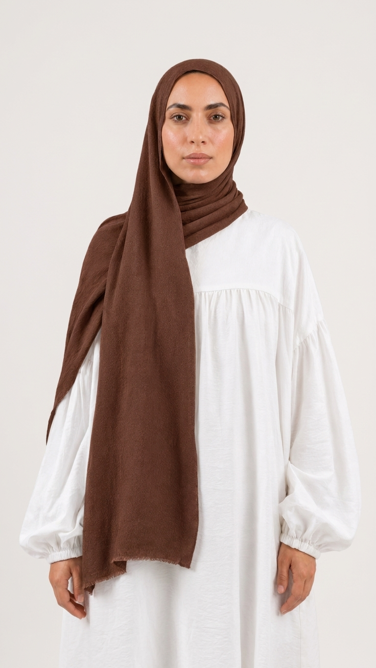 Modal Sponge Hijab in Cherry Wood - view 3
