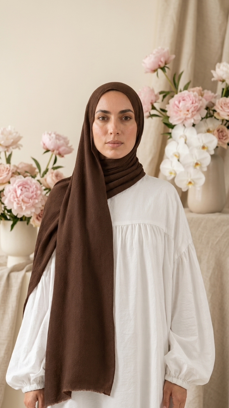 Modal Sponge Hijab in Havan - view 3