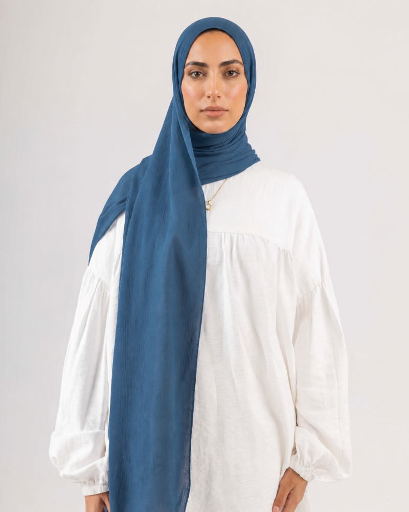 Hijabii Modal Sponge Hijab in Nile Blue