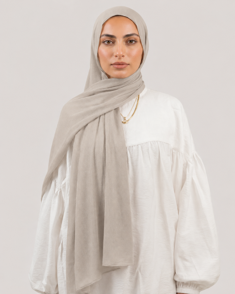 Hijabii Modal Sponge Hijab in Stone Grey