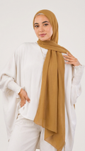 Hijabii Caramel plain chiffon hijab